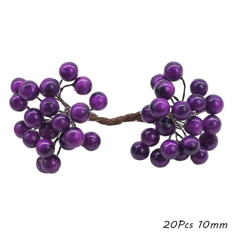 Christmas Decoration Mix Purple Artificial Cherry Flower