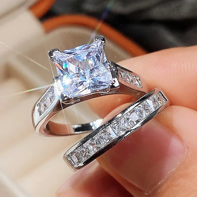 Luxury Fashion Wedding Ring Set