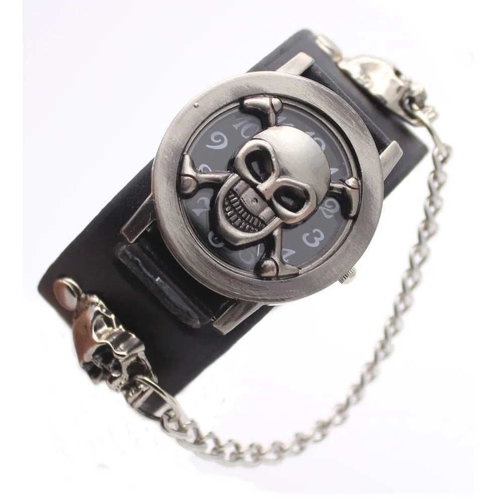 Vintage Chronograph Skull Watch