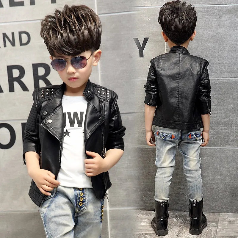 Leather Casual Jacket For Boys