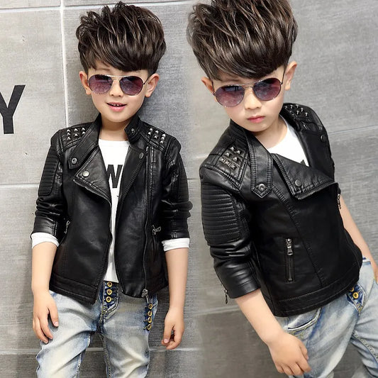 Leather Casual Jacket For Boys