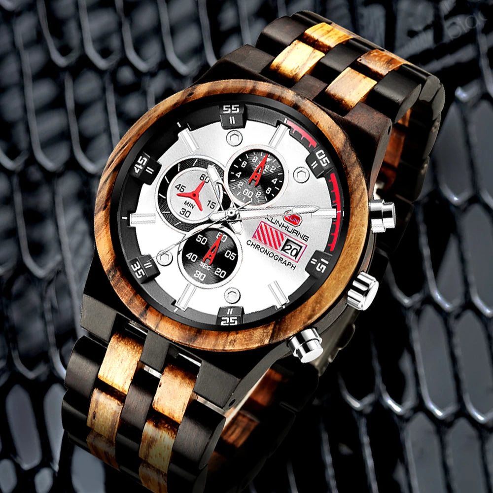 Wooden Chronograph Stylish Watch