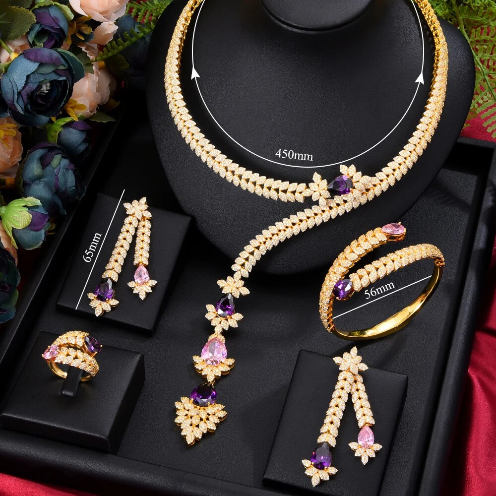 Luxury Wedding accessories set bridal necklace-Dubai