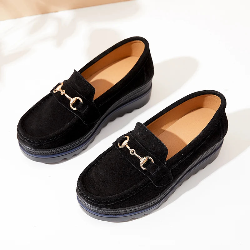 Casual Leather Flat Shoes