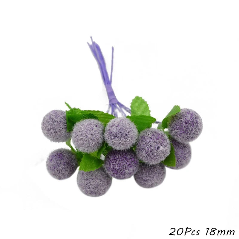 Christmas Decoration Mix Purple Artificial Cherry Flower