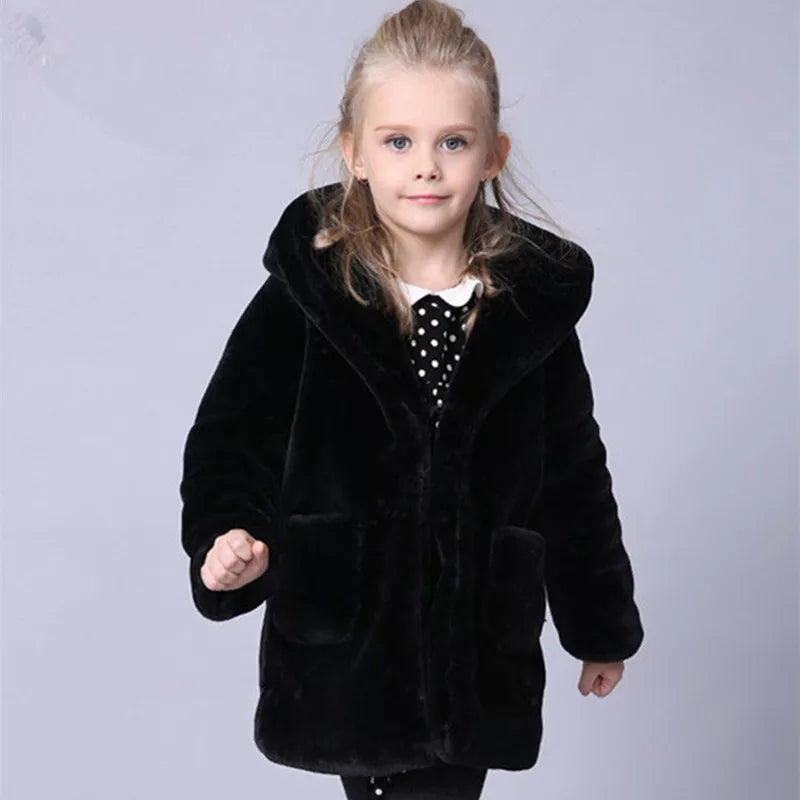 Winter Warm Girls Fur Coat