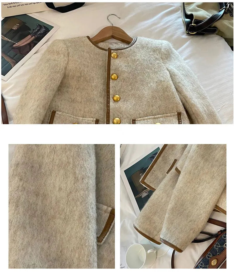 Elegant style O Neck Jacket