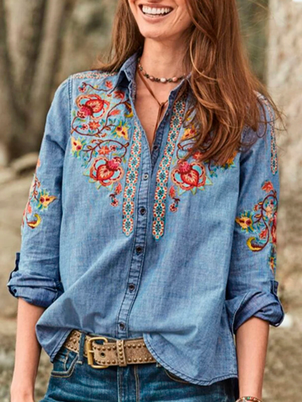 Casual Ethnic Style Blouse