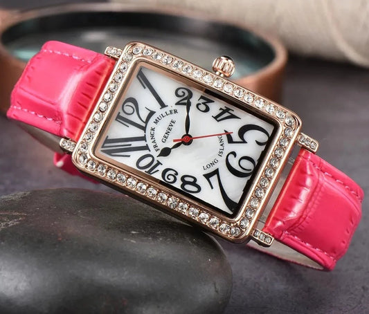 Luxury FRANCK MULLER Diamond Leather Watch