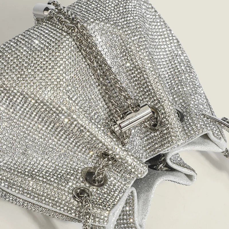 Stylish Full Diamond Bucket Bag