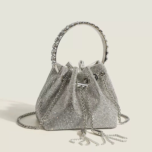 Stylish Full Diamond Bucket Bag