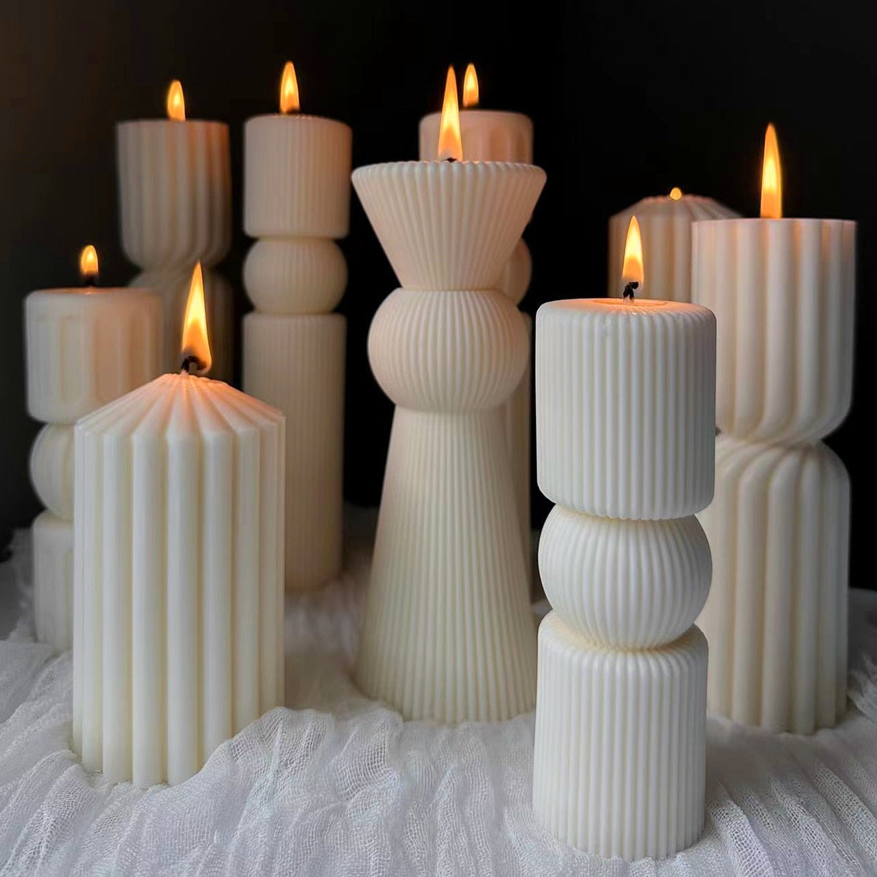 Cylindrical silicone Candle Mold