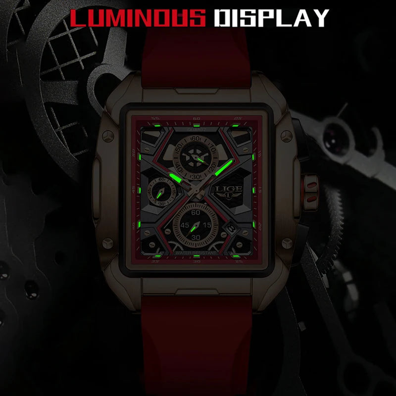 Luxury Square Chronograph Watch