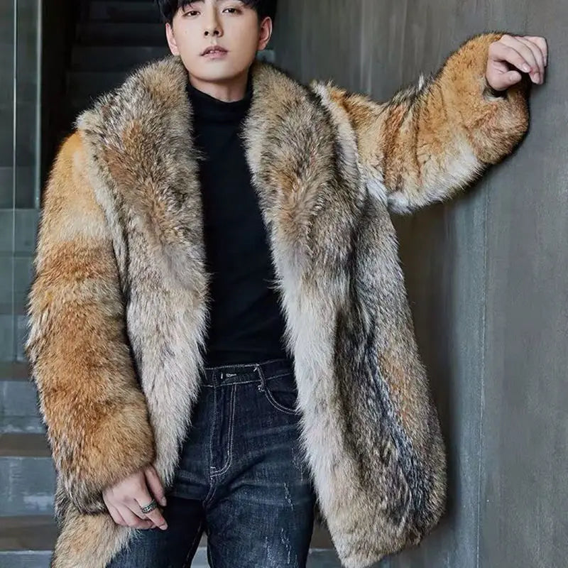 Original Wolf Fur Long Coat