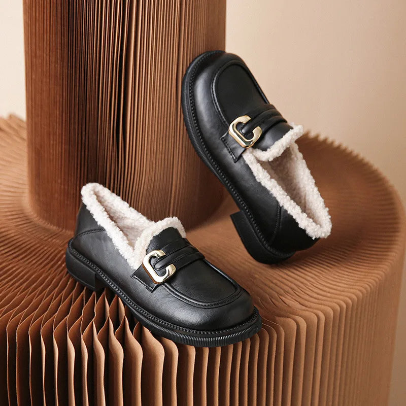 Warm Fur Lined Casual Shoes