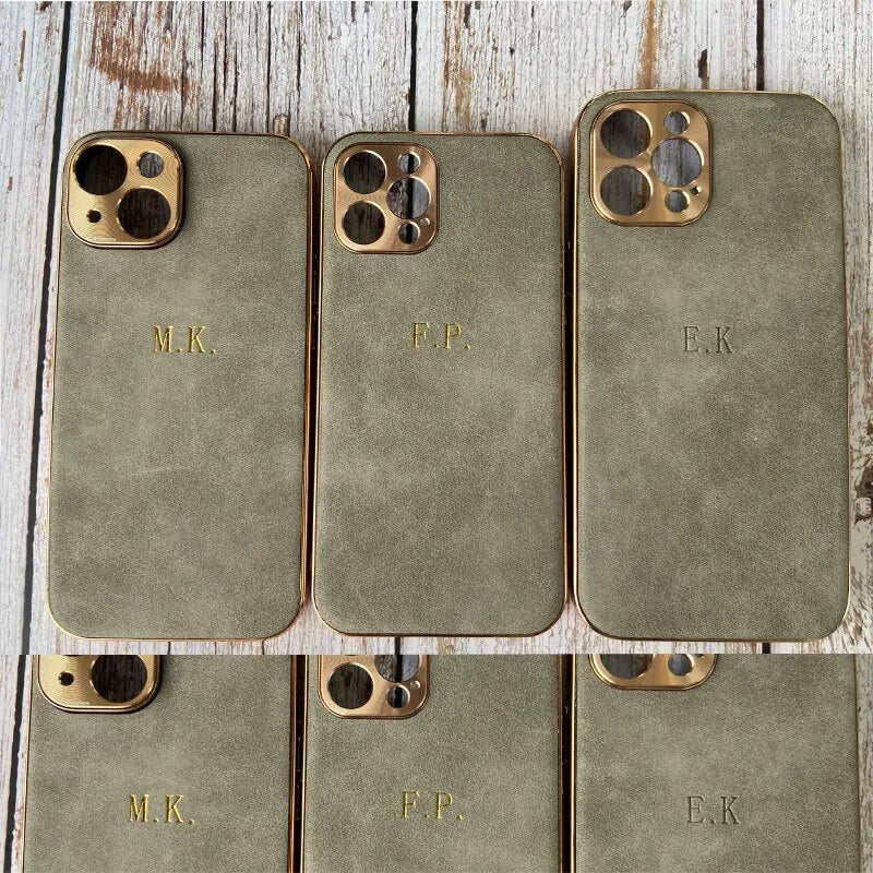 Leather Personalized Customized Name Iphone  Case