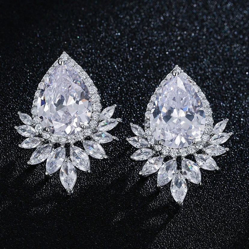 luxury zircon and crystal Classic Earring