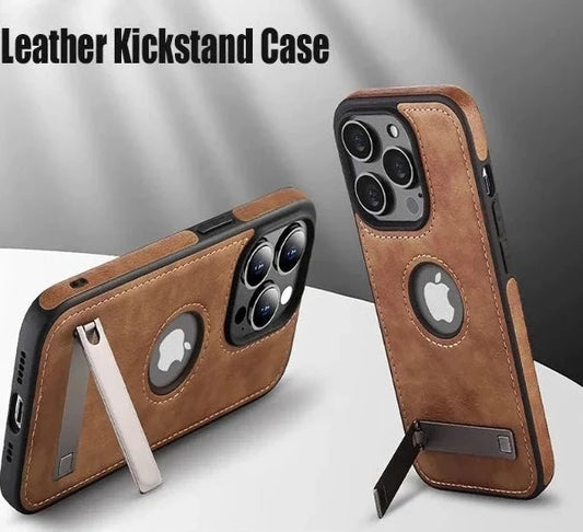 Luxury Leather Kickstand Phone Cases 