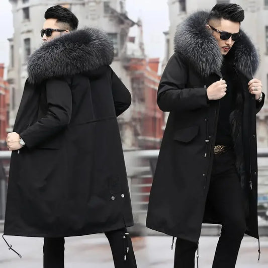 Casual Warm Hooded Fur Coat