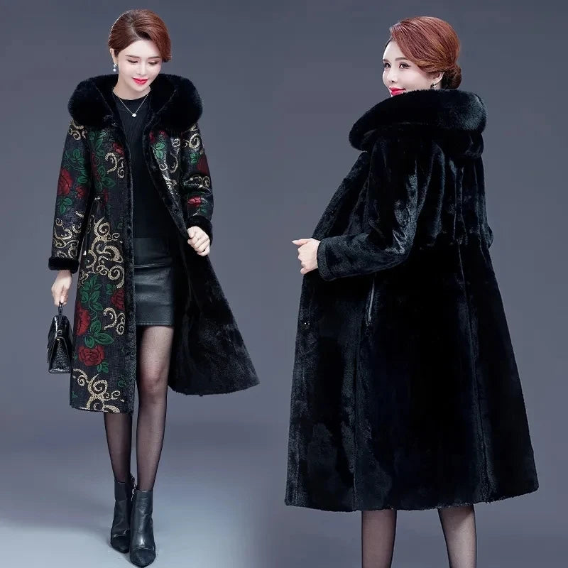 Faux Fur Two-sided Velvet Warm Jacket