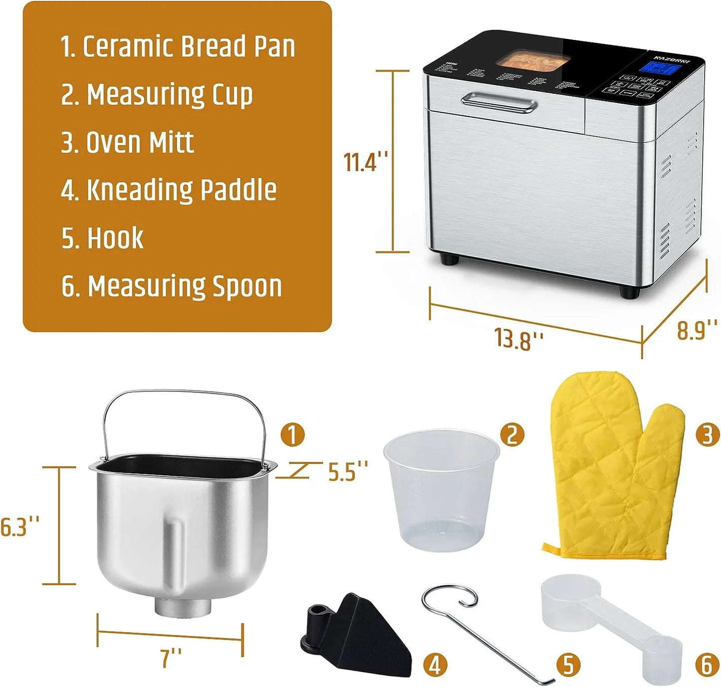 Stainless Steel Premium Bread Maker