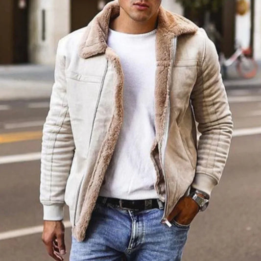 Fur winter zipper coat 