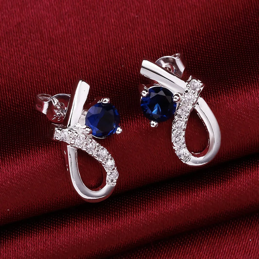 luxury zircon and crystal earrings