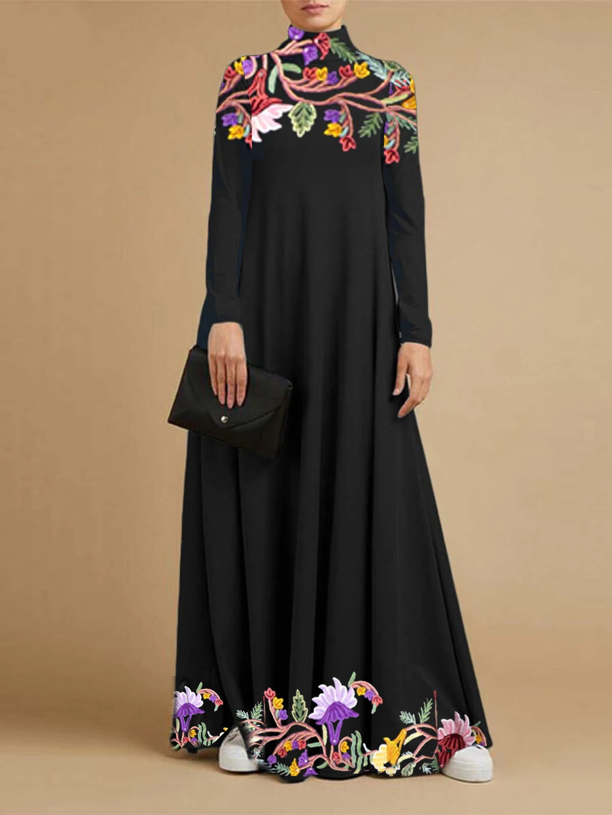 Oversize floral Long Dress