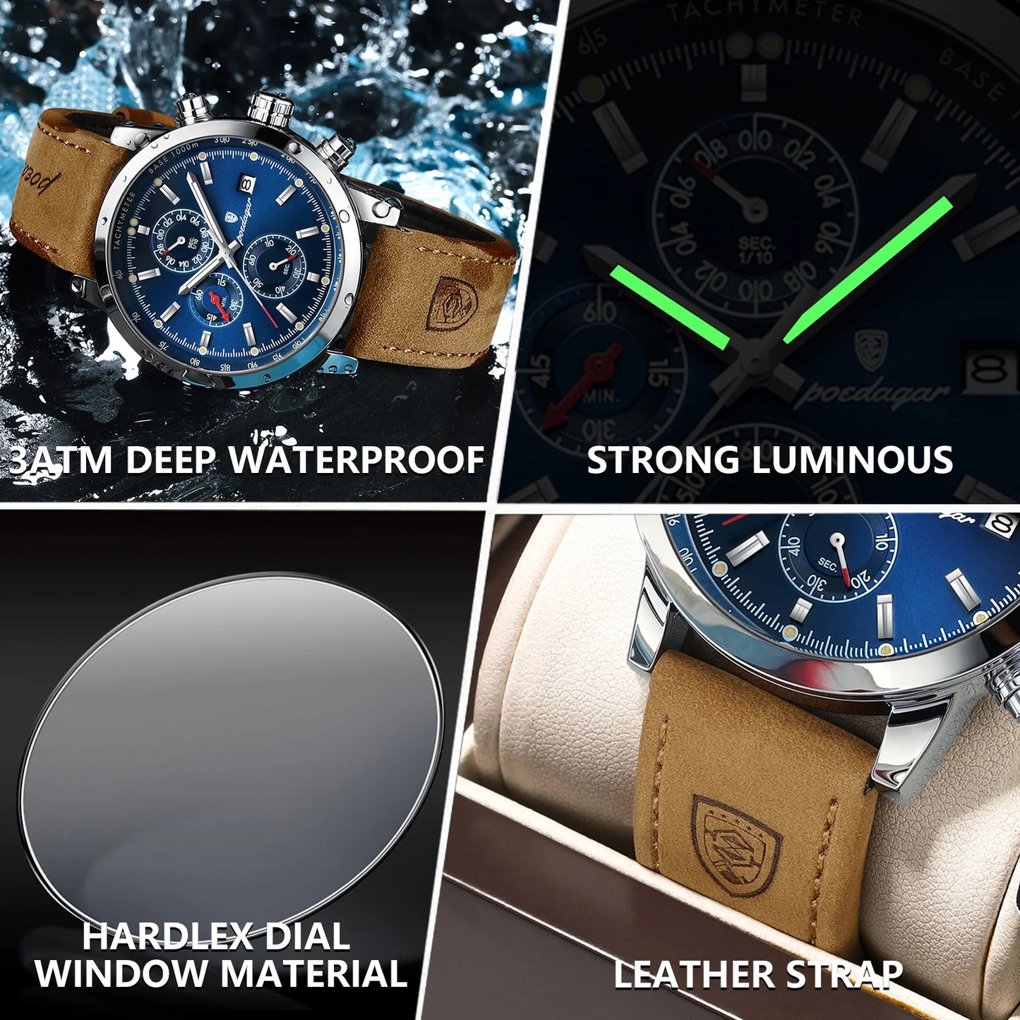 Luxury Chronograph Waterproof Watch