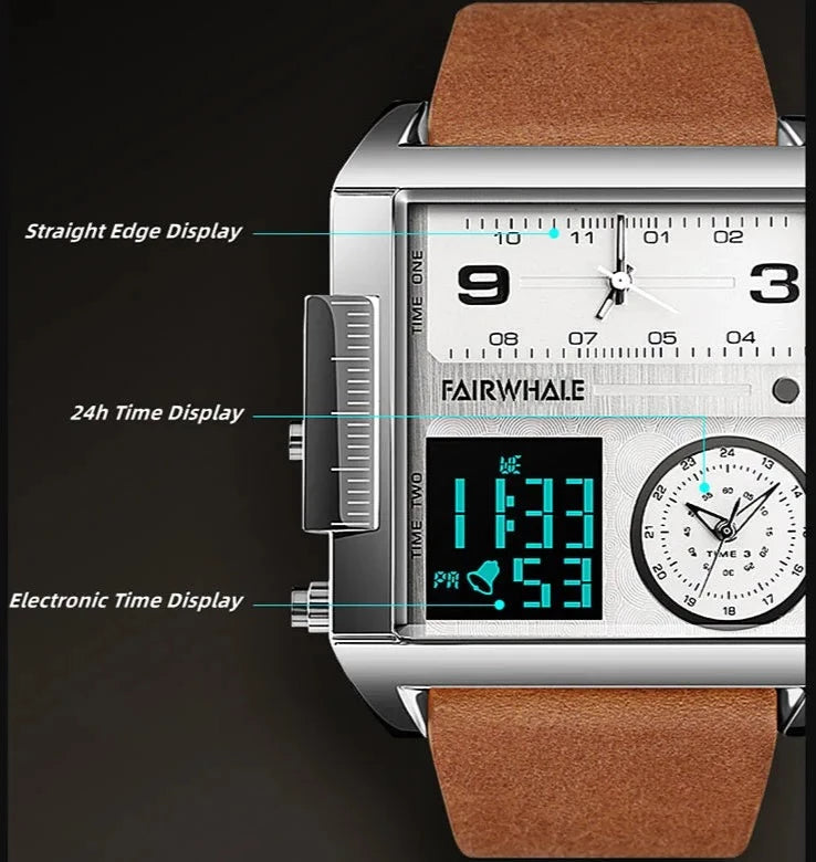 Luxury Mark Fairwhale Leather Watch