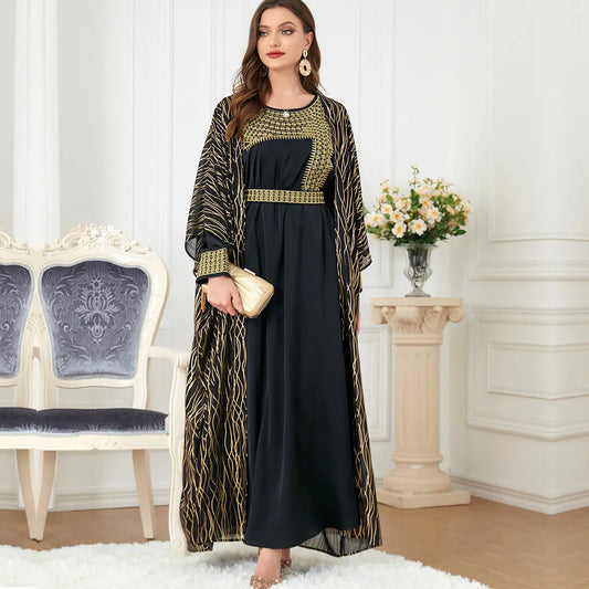 Elegant Two Piece Turkan fashion Abaya