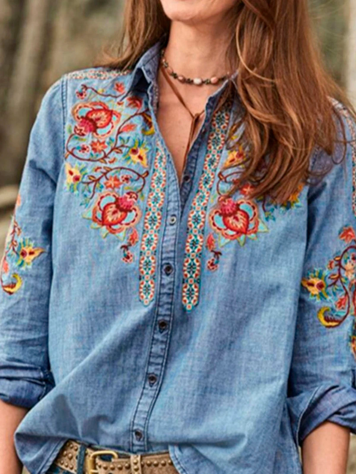 Casual Ethnic Style Blouse