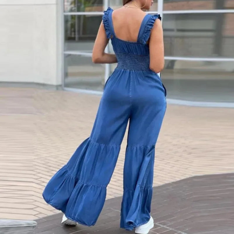 Backless Wide Leg Jumpsuit