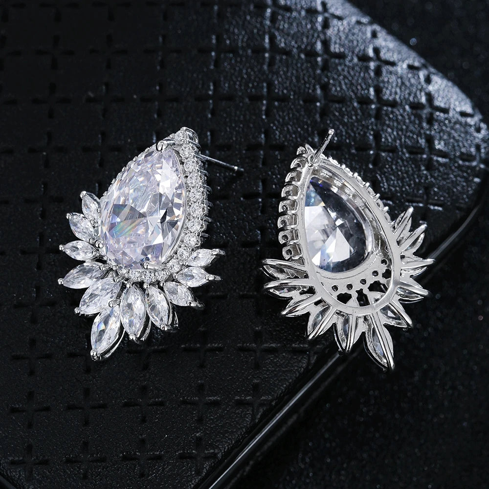 luxury zircon and crystal Classic Earring