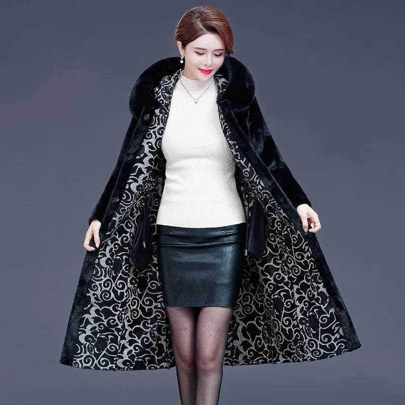 Faux Fur Two-sided Velvet Warm Jacket