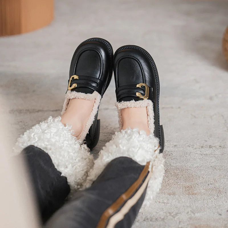 Warm Fur Lined Casual Shoes