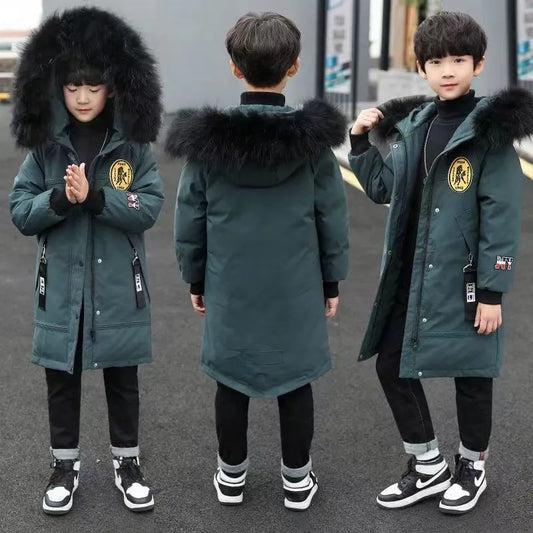Winter Casual Hooded Thicken Long Coat
