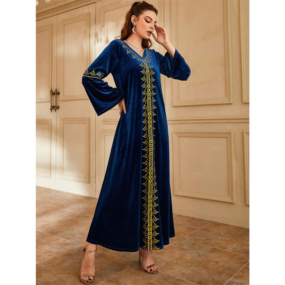 Elegant Velvet Fashion Abaya