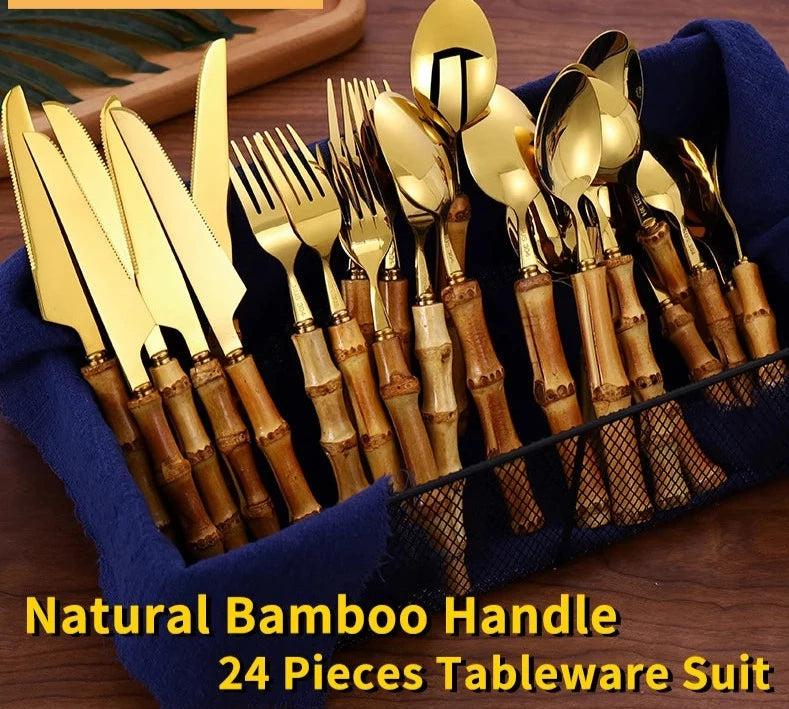 Original Nature Bamboo Stainless Steel Cutlers