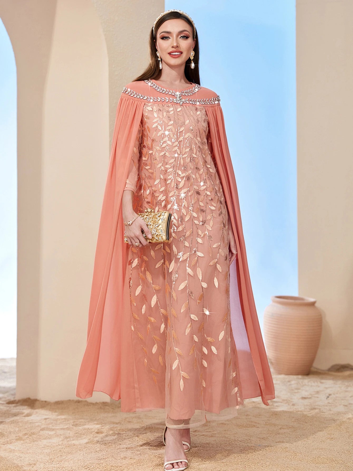 Elegant Abaya with Cape