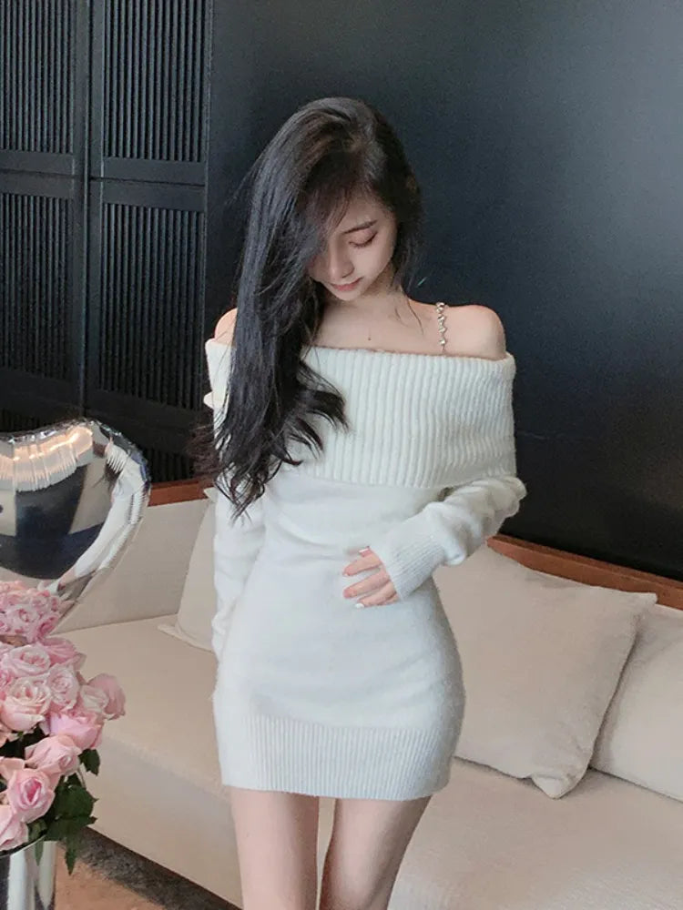 Elegant Knitted Winter Dress