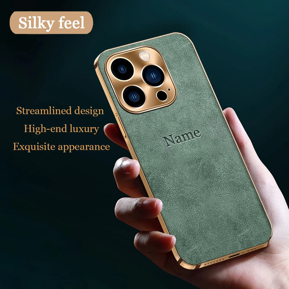 Leather Customized Name IPhone Case