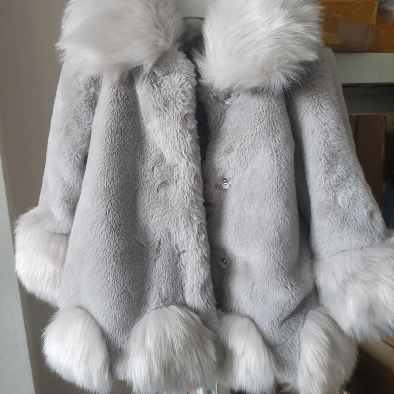 Winter Fox Fur Girls Jacket