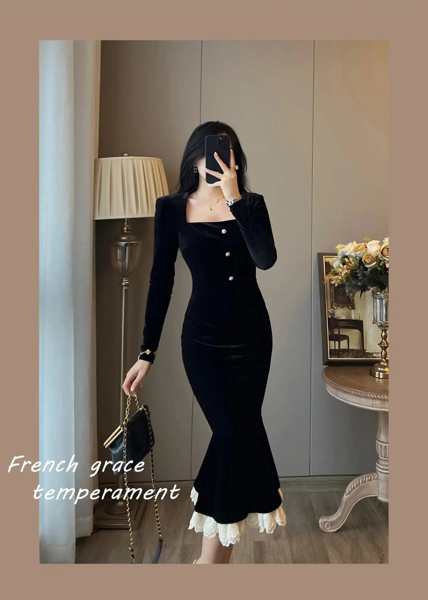 Elegant Velvet Dress