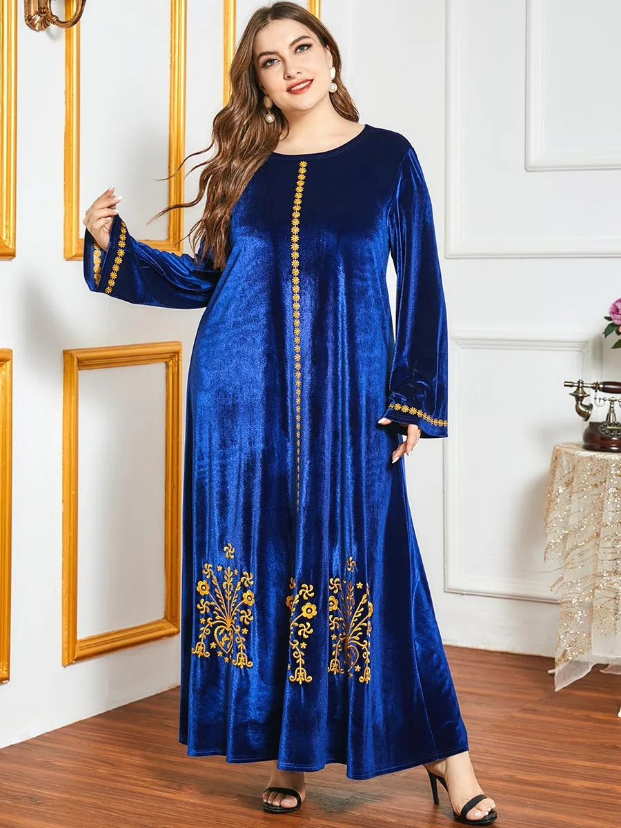 Velvet Moroccan Kaftan for winter