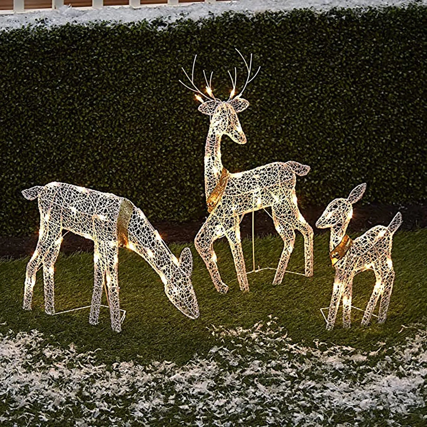 Lighted Deer Christmas Decor With Led Lights