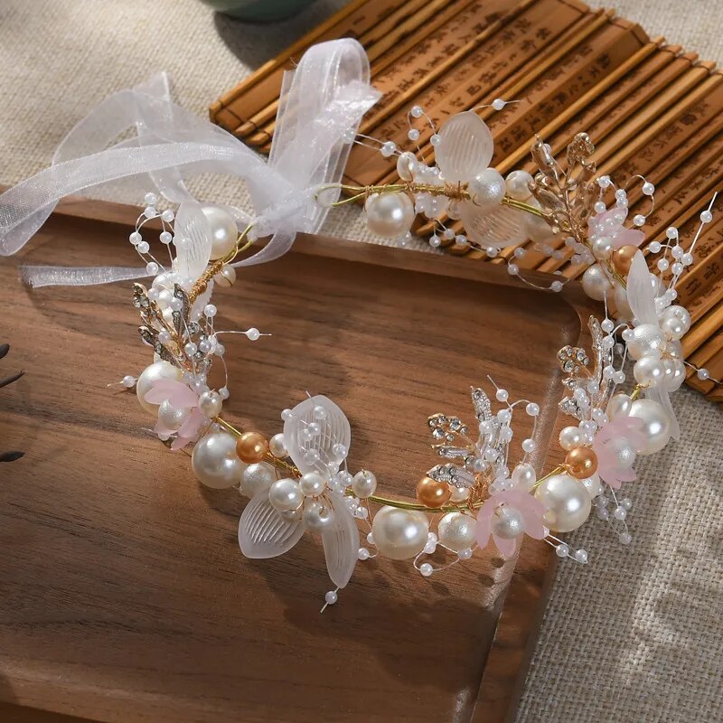 Bridal Wedding Pearl Crowns for Girls