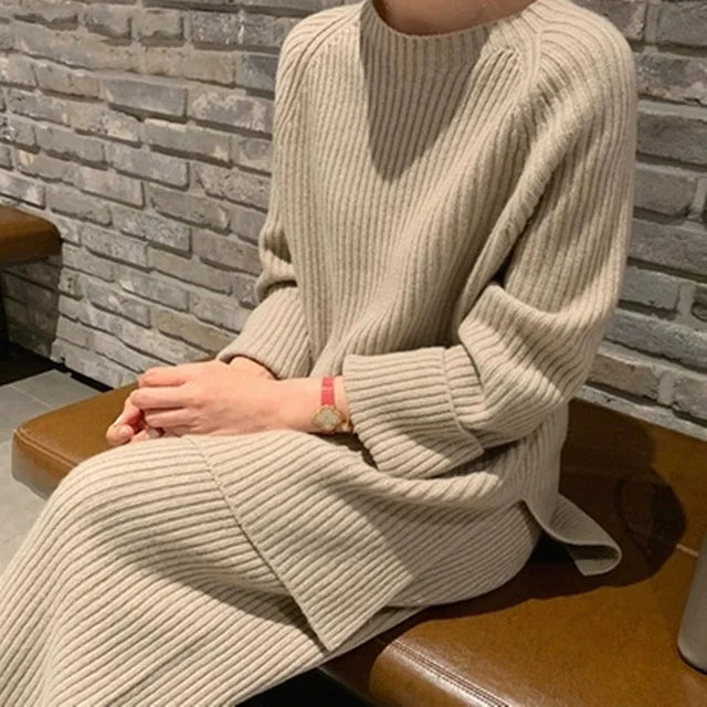 Elegant Sweater Suit O-Neck