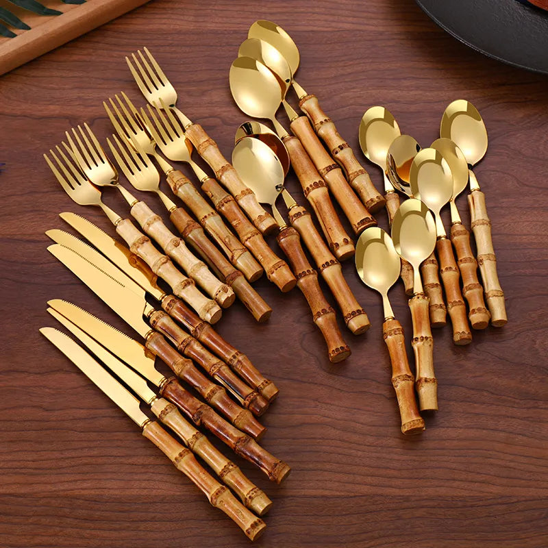 Original Nature Bamboo Stainless Steel Cutlers