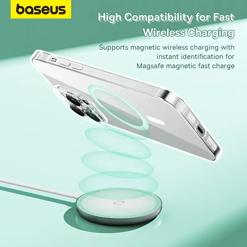 Baseus Magnetic Case for iPhone 14 15 13 12 11 Pro Max Wireless Charging Cover For iPhone 15 13 12 Pro Max PC Magnet Phone Case